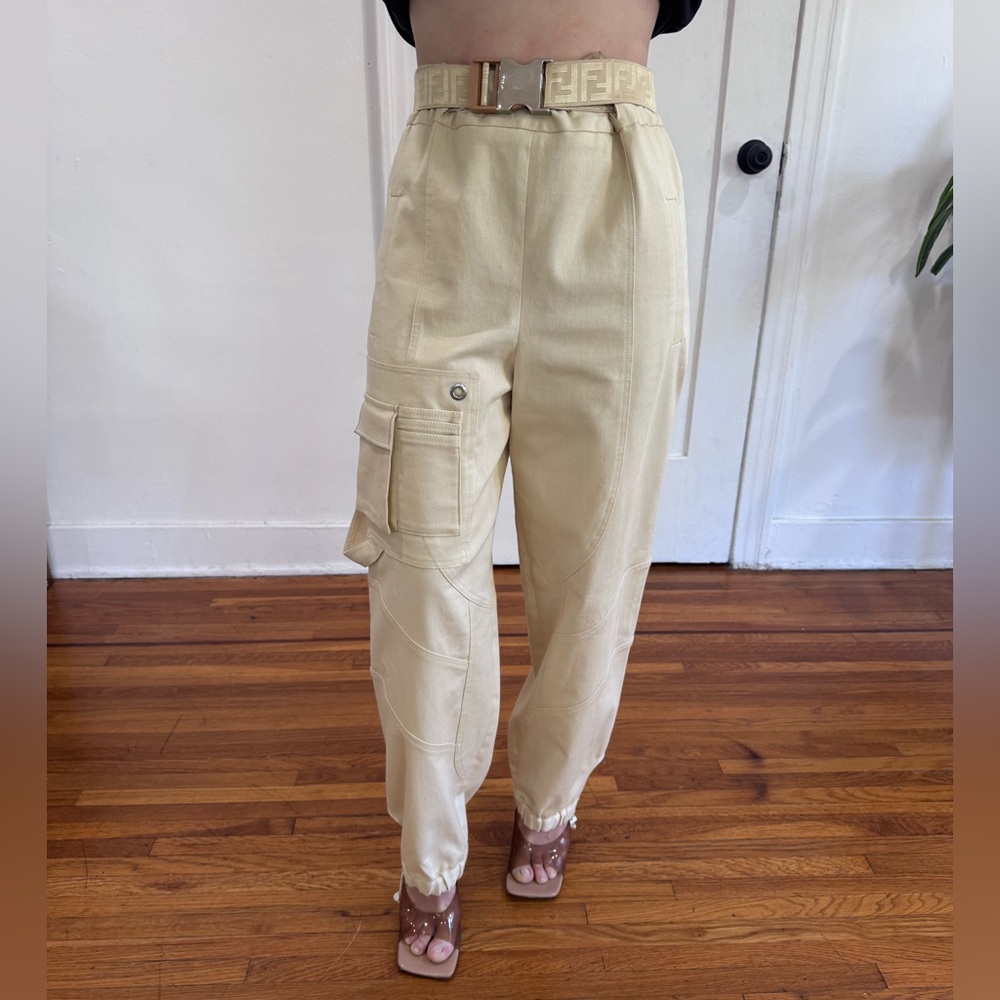 FENDI Cotton Pants Tan – size 38 (US 2)